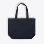 Tote bag en toile recyclée 240 g/m² bleu marine - vue de face - Bleu marine