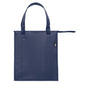 Sac isotherme bleu marine à anses, vue de face avec fermeture et étiquette latérale - Navy