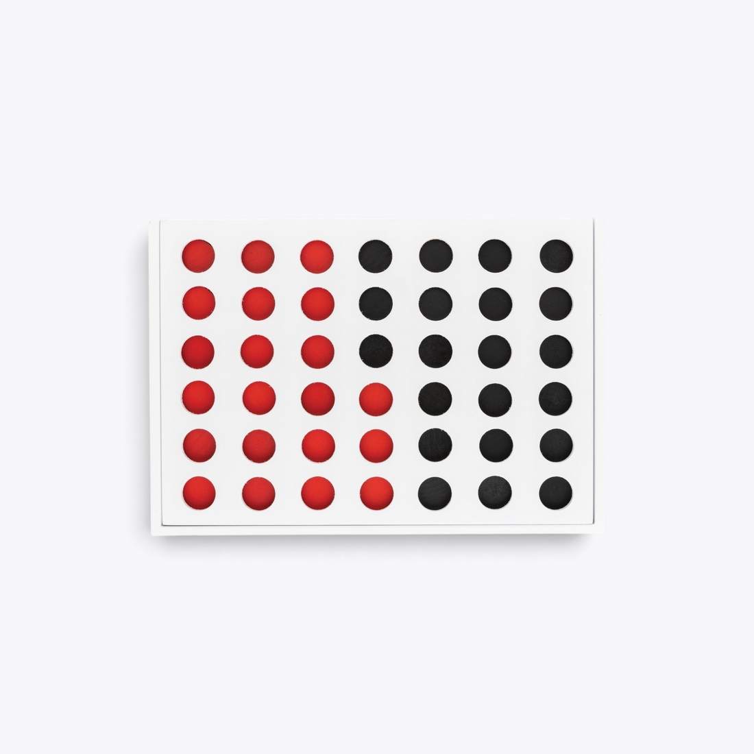Jeu d’alignement 4-en-ligne blanc, vue de dessus