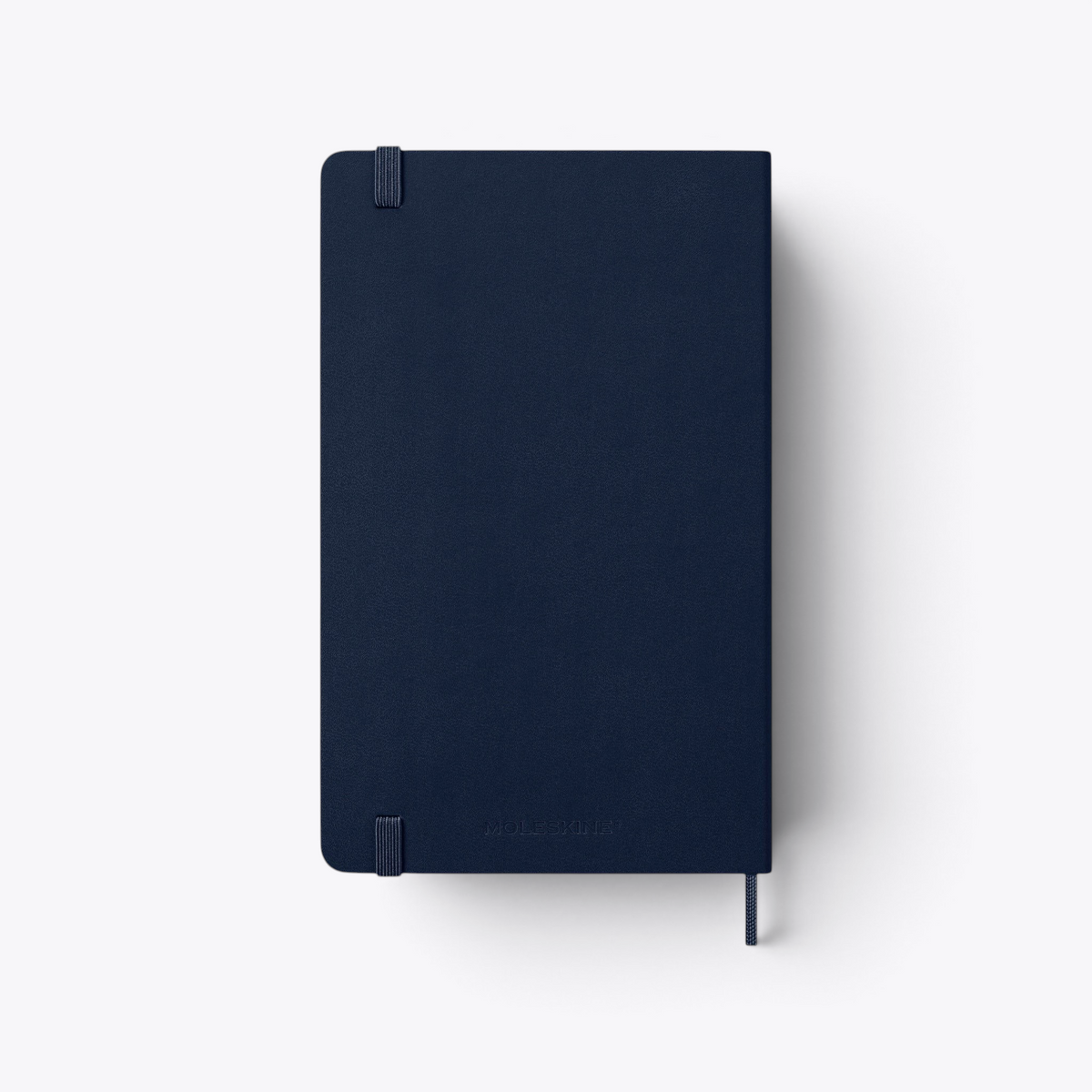 Agenda Moleskine bleu marine fermé, vue arrière