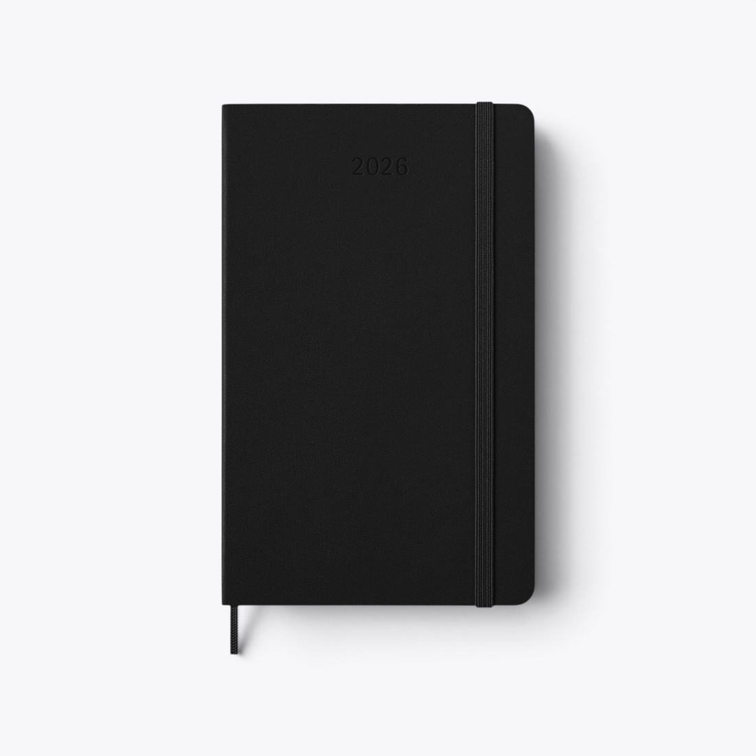 Agenda Moleskine noir fermé, vue de face