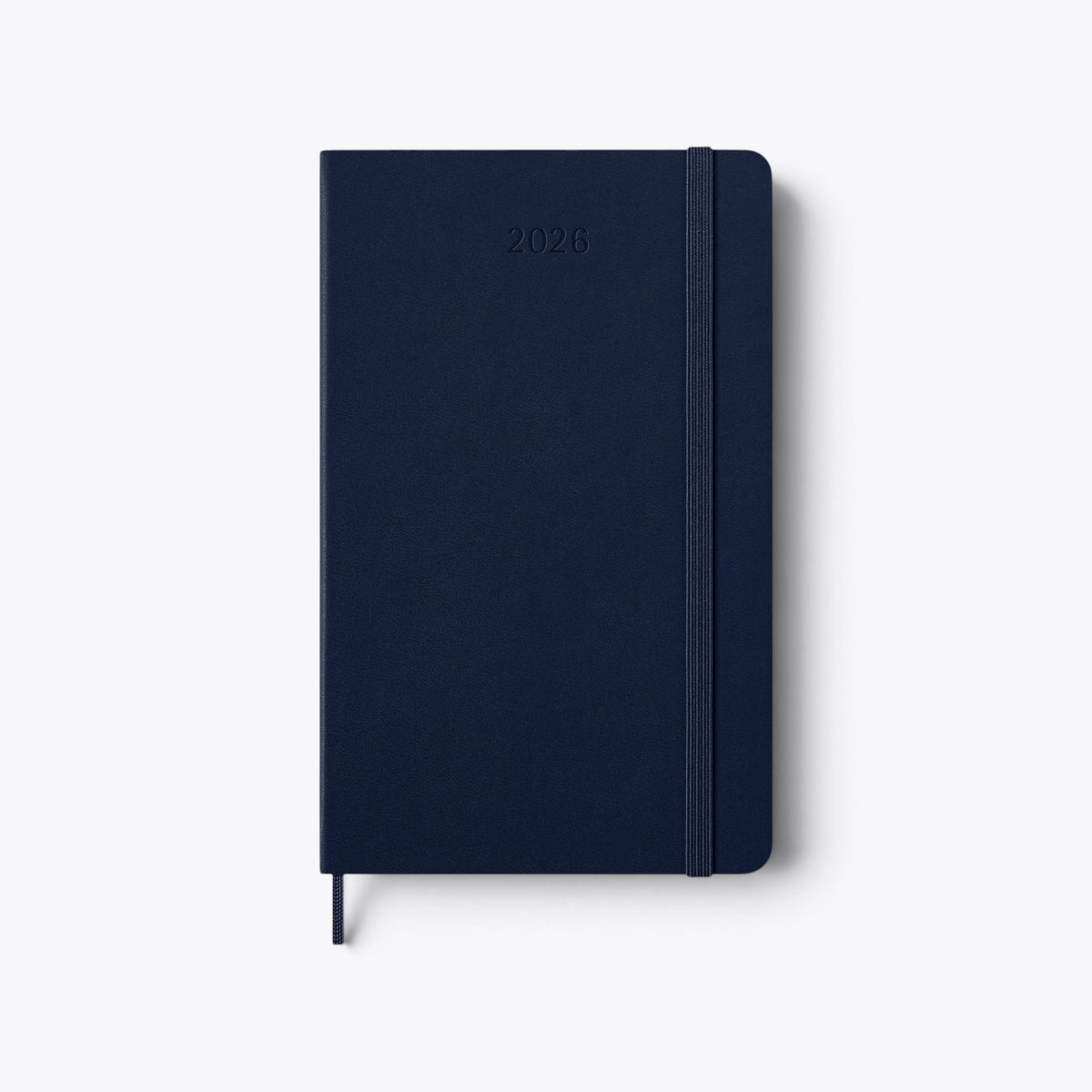Agenda Moleskine bleu marine fermé, vue de face