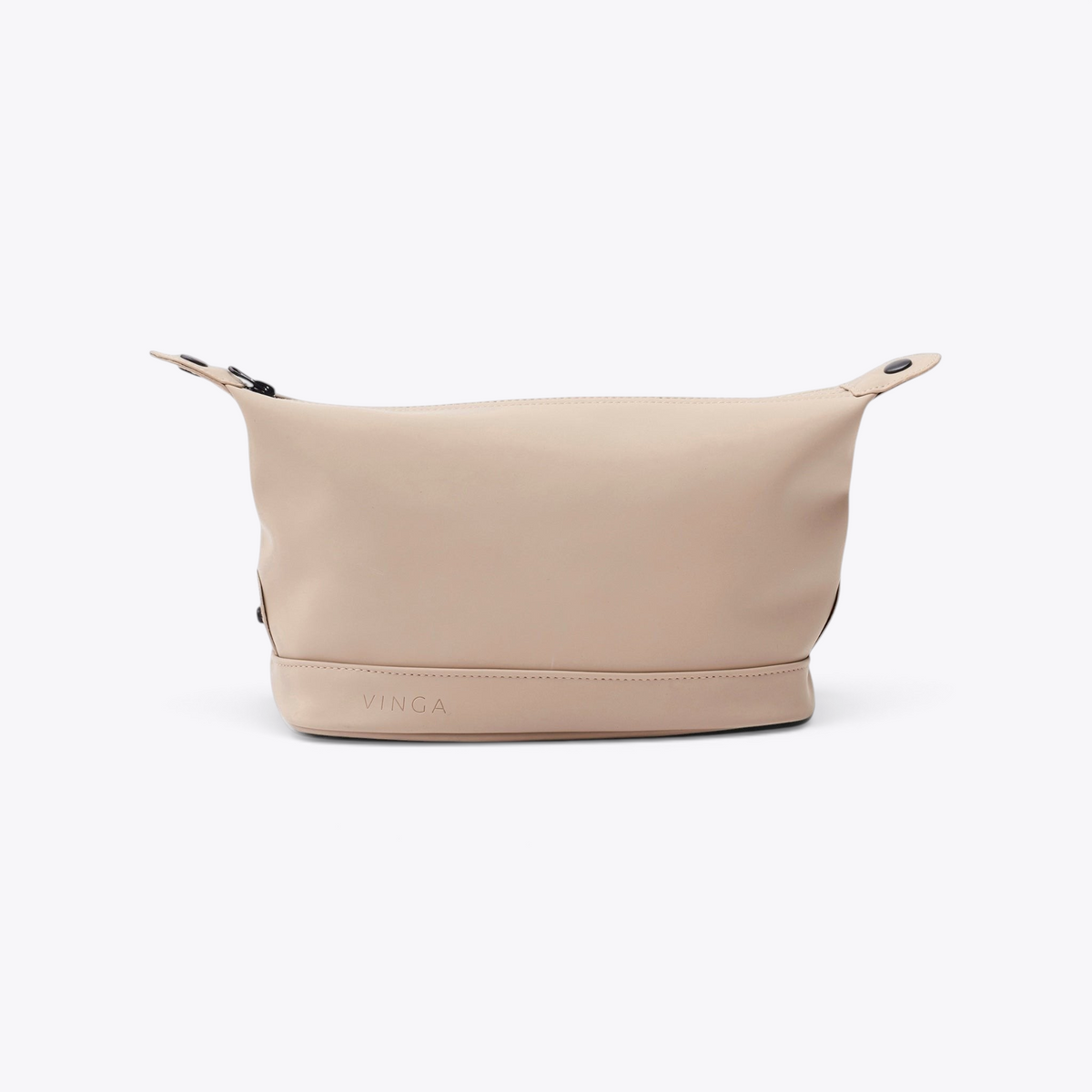 Trousse de toilette imperméable beige, vue arrière