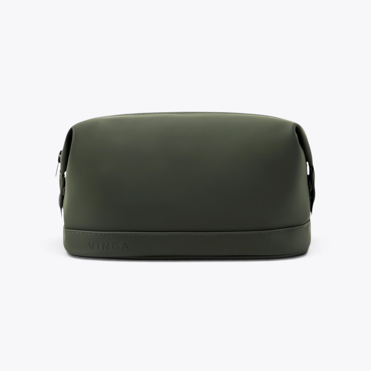 Trousse de toilette imperméable kaki, vue de face