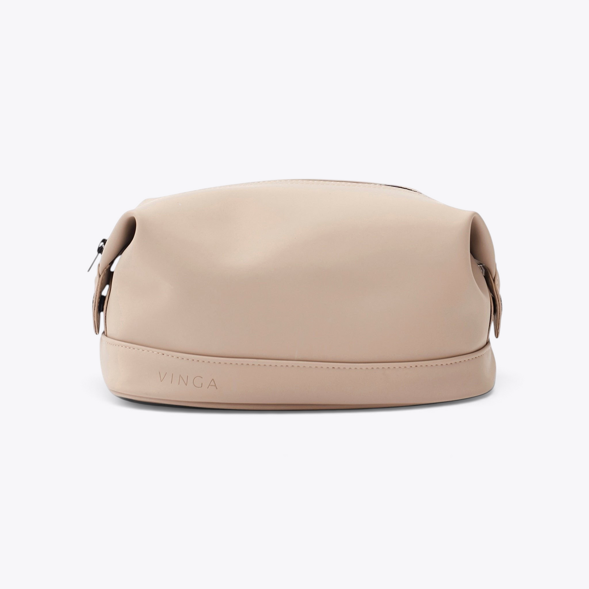 Trousse de toilette imperméable beige, vue de face
