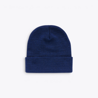 Bonnet unisexe bleu marine, vue de face