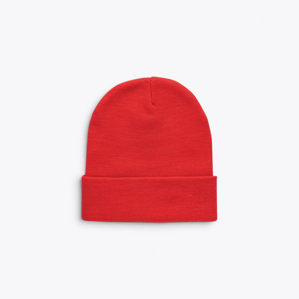 Bonnet unisexe rouge, vue de face