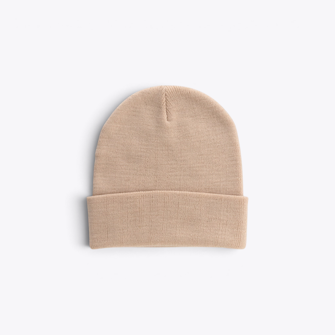 Bonnet unisexe beige, vue de face