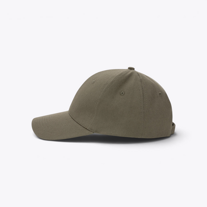Casquette kaki, vue de profil gauche