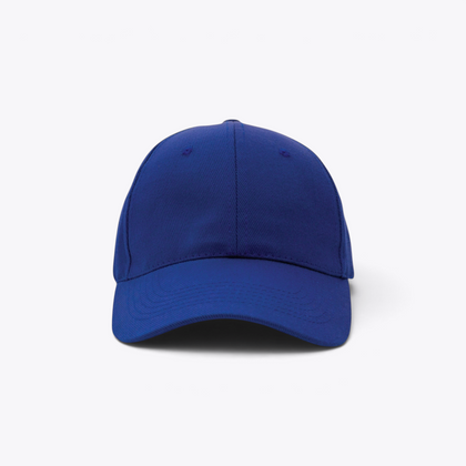 Casquette bleu roi, vue de face