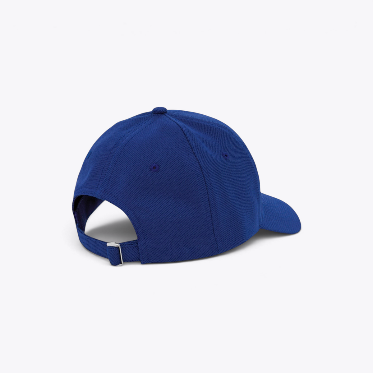 Casquette bleu roi, vue arrière trois quarts