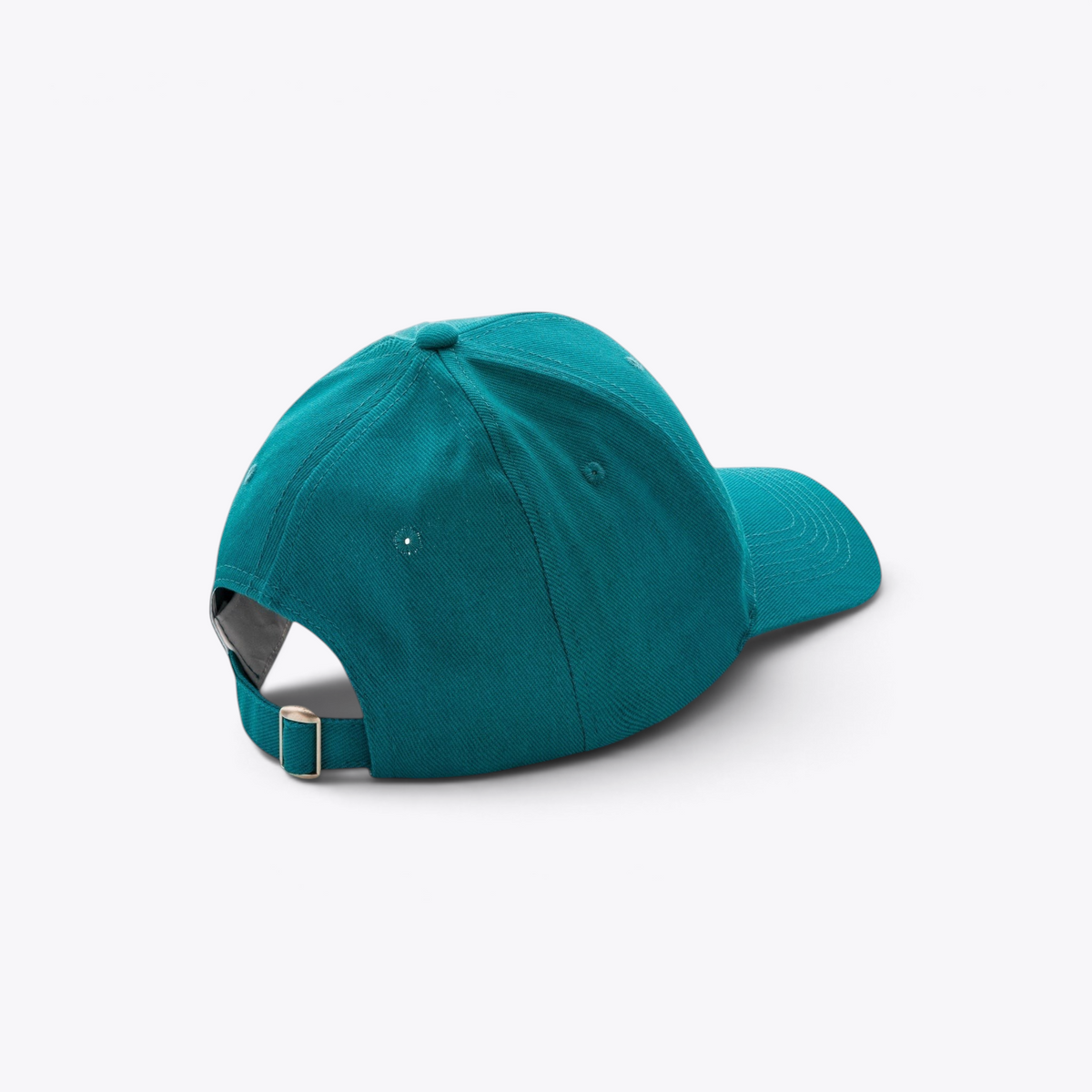 Casquette bleu sarcelle, vue arrière trois quarts