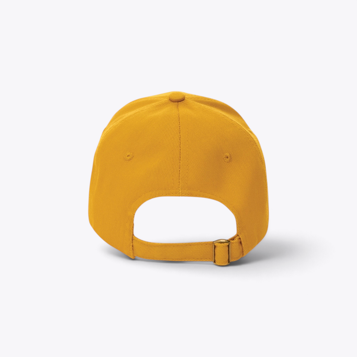 Casquette jaune moutarde, vue arrière