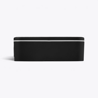 Lunchbox Bento Bloc Simple noire fermée, vue de profil