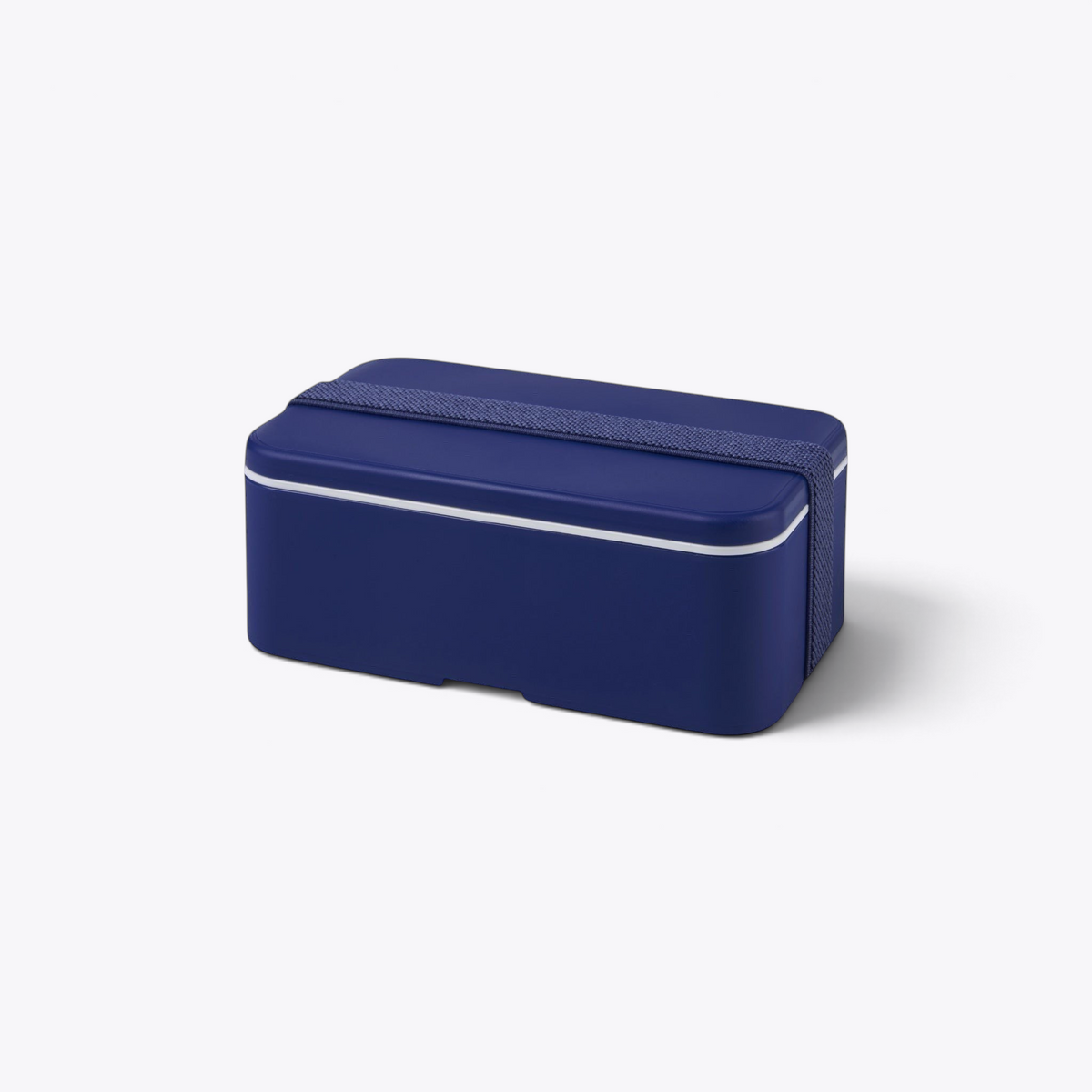Lunchbox Bento Bloc Simple bleue fermée, vue trois quarts