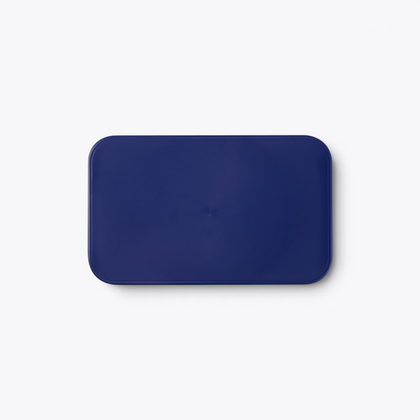 Couvercle bleu marine de la lunchbox Bento double, vue de dessus