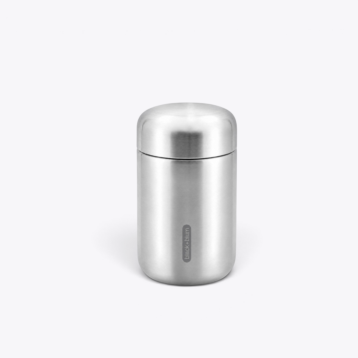 Lunchpot Black+Blum argenté fermé, vue de face