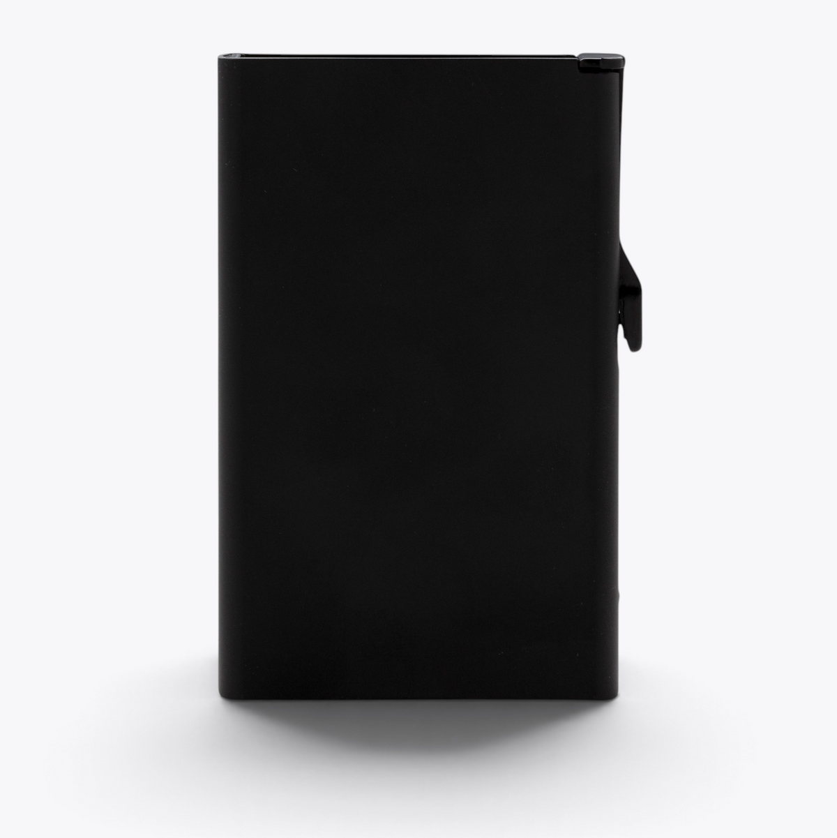 Porte-cartes noir avec levier latéral, vue de face
