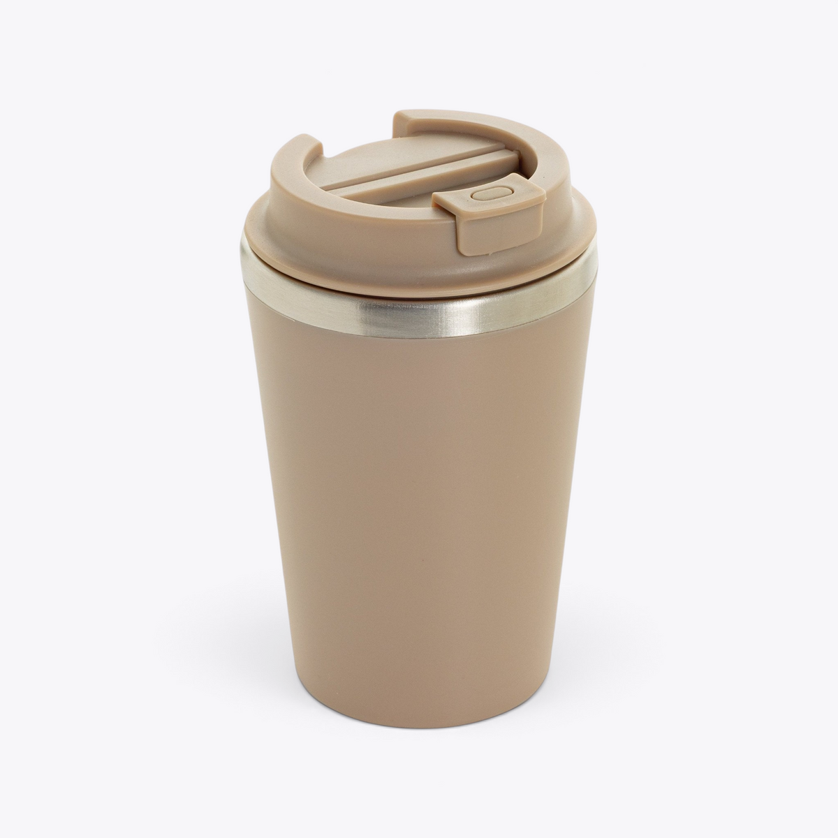 Mug isotherme Java grège, vue trois quarts