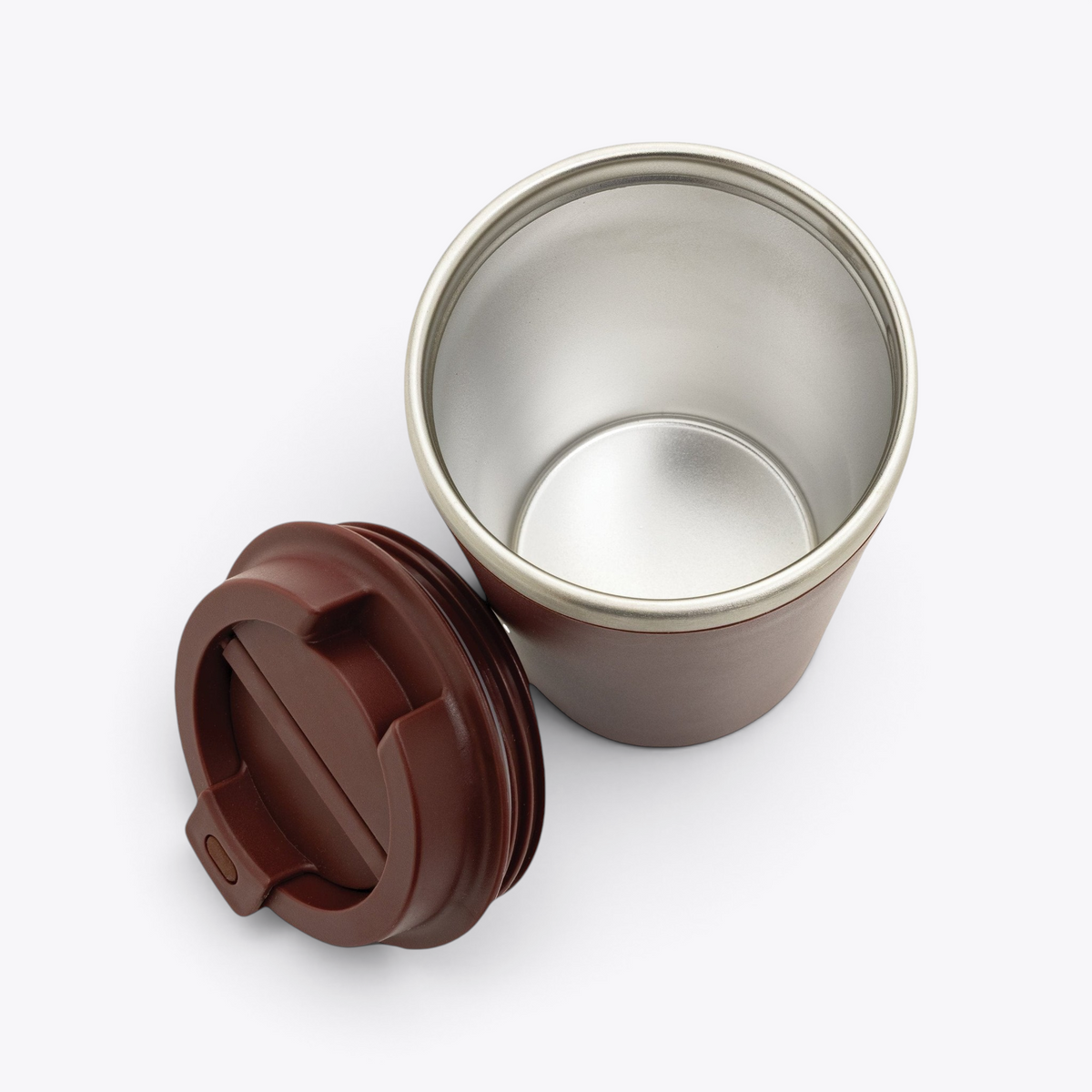 Mug isotherme Java 350 ml rouge ouvert, vue intérieure