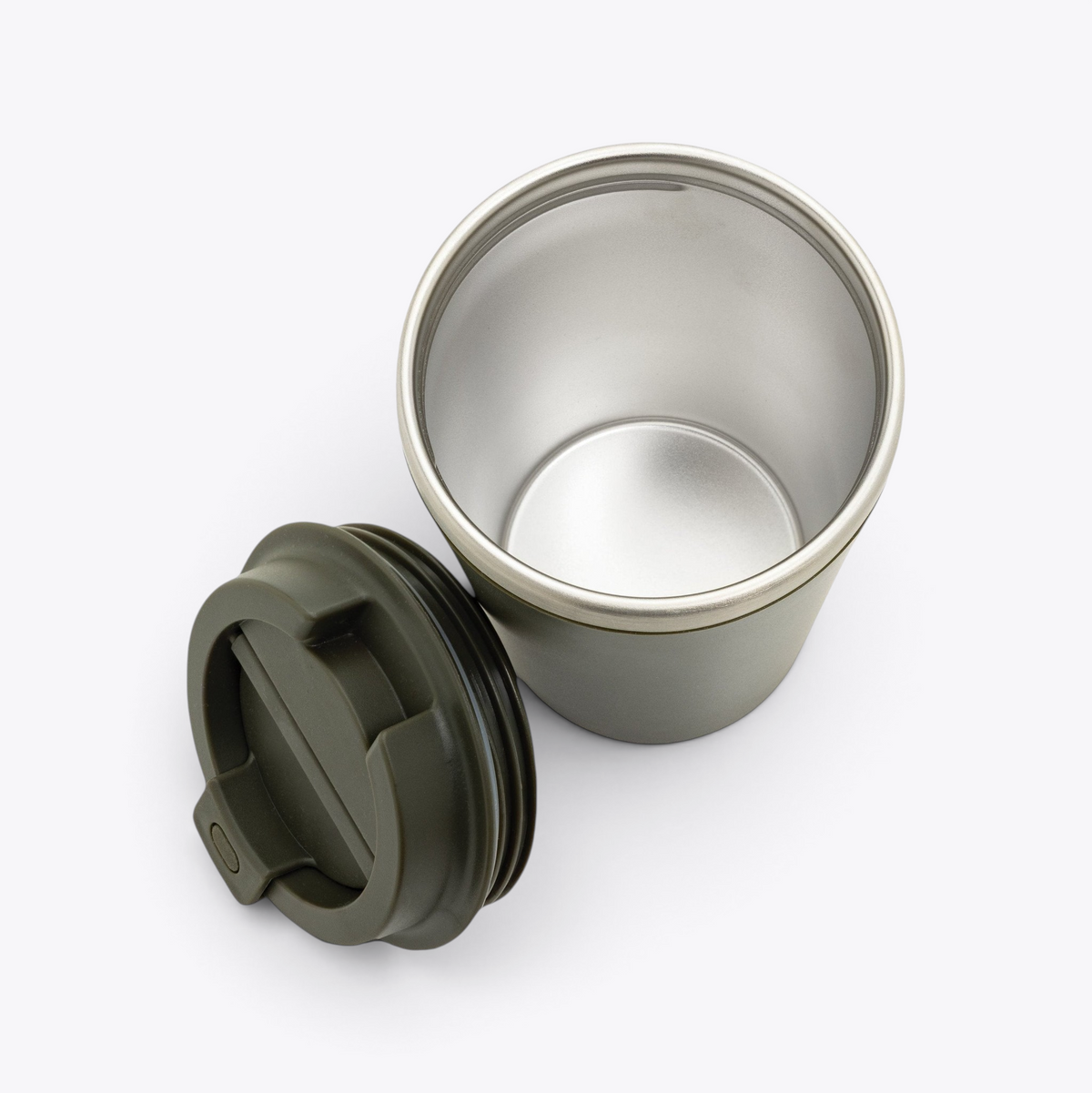 Mug isotherme Java 350 ml vert ouvert, vue intérieure