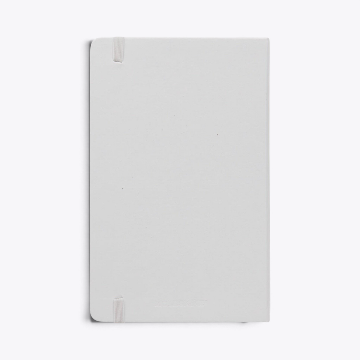 Carnet Moleskine blanc fermé, vue arrière
