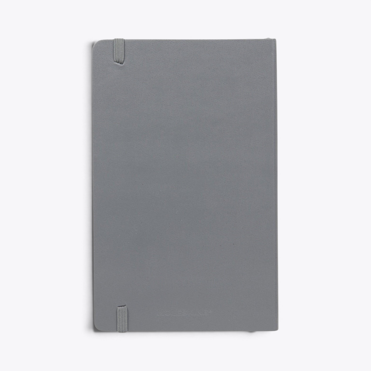 Carnet Moleskine gris fermé, vue arrière