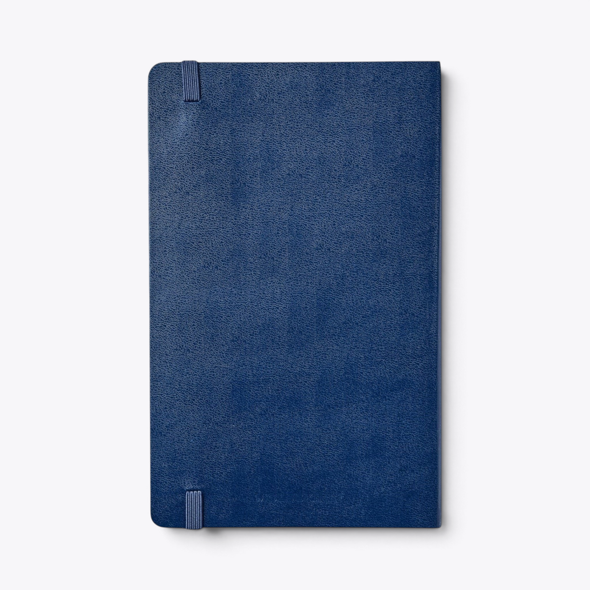 Carnet Moleskine bleu fermé, vue arrière