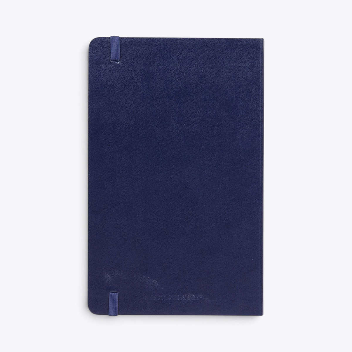 Carnet Moleskine bleu marine fermé, vue arrière