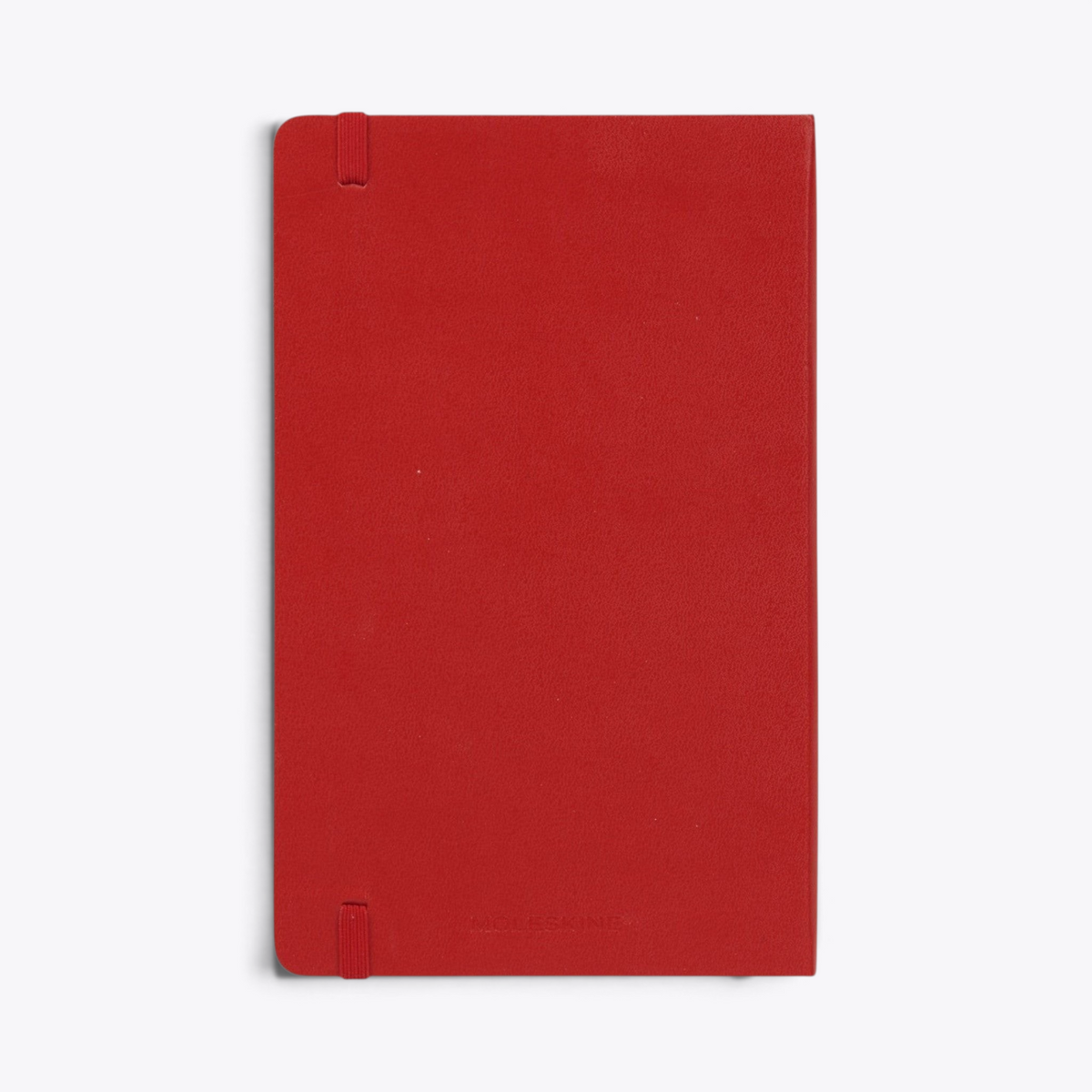 Carnet Moleskine rouge fermé, vue arrière