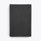 Carnet de notes noir avec porte-stylo, vue arrière
