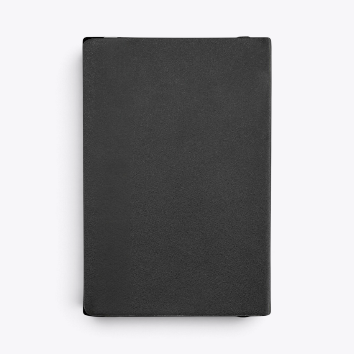 Carnet de notes noir avec porte-stylo, vue arrière