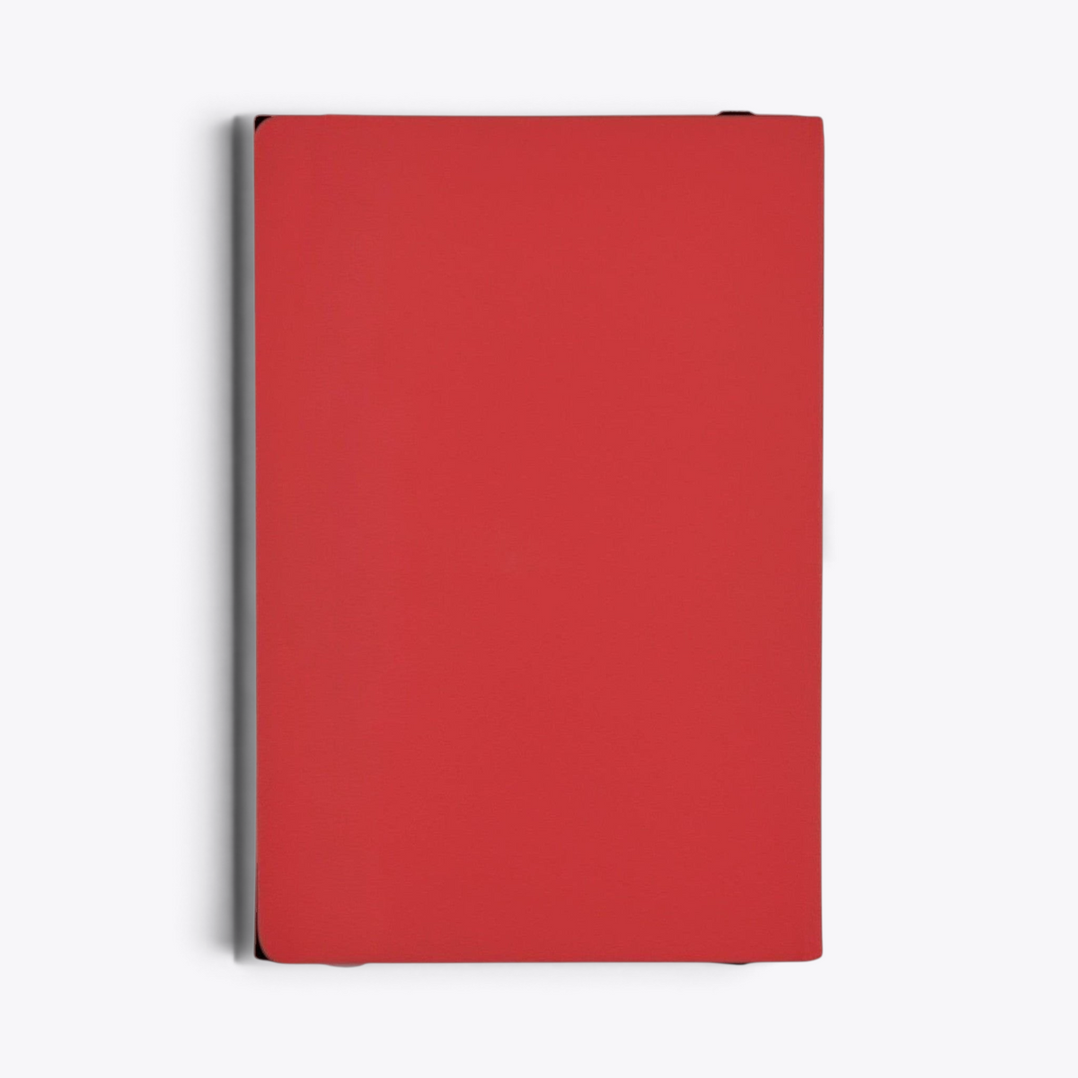 Carnet de notes rouge avec porte-stylo, vue arrière
