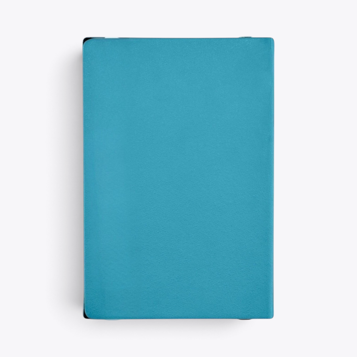 Carnet de notes turquoise avec porte-stylo, vue arrière