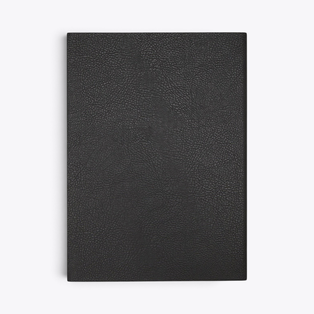 Carnet à rabat noir fermé, vue arrière