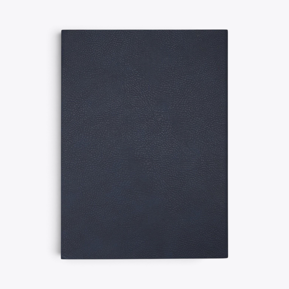 Carnet à rabat bleu marine fermé, vue arrière