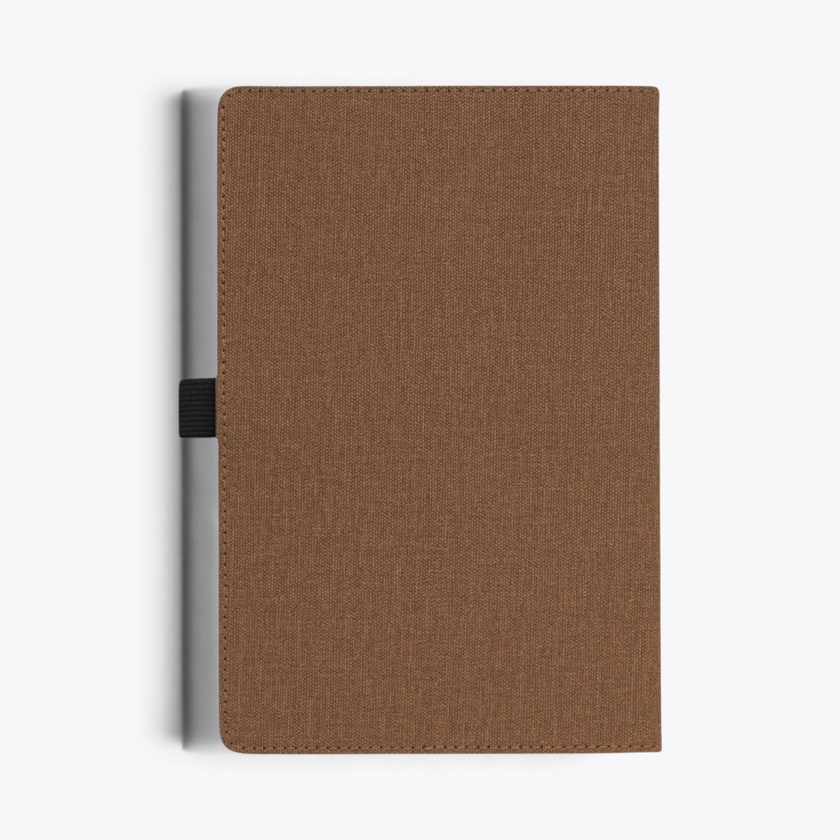 Carnet de notes avec poche frontale marron, vue arrière