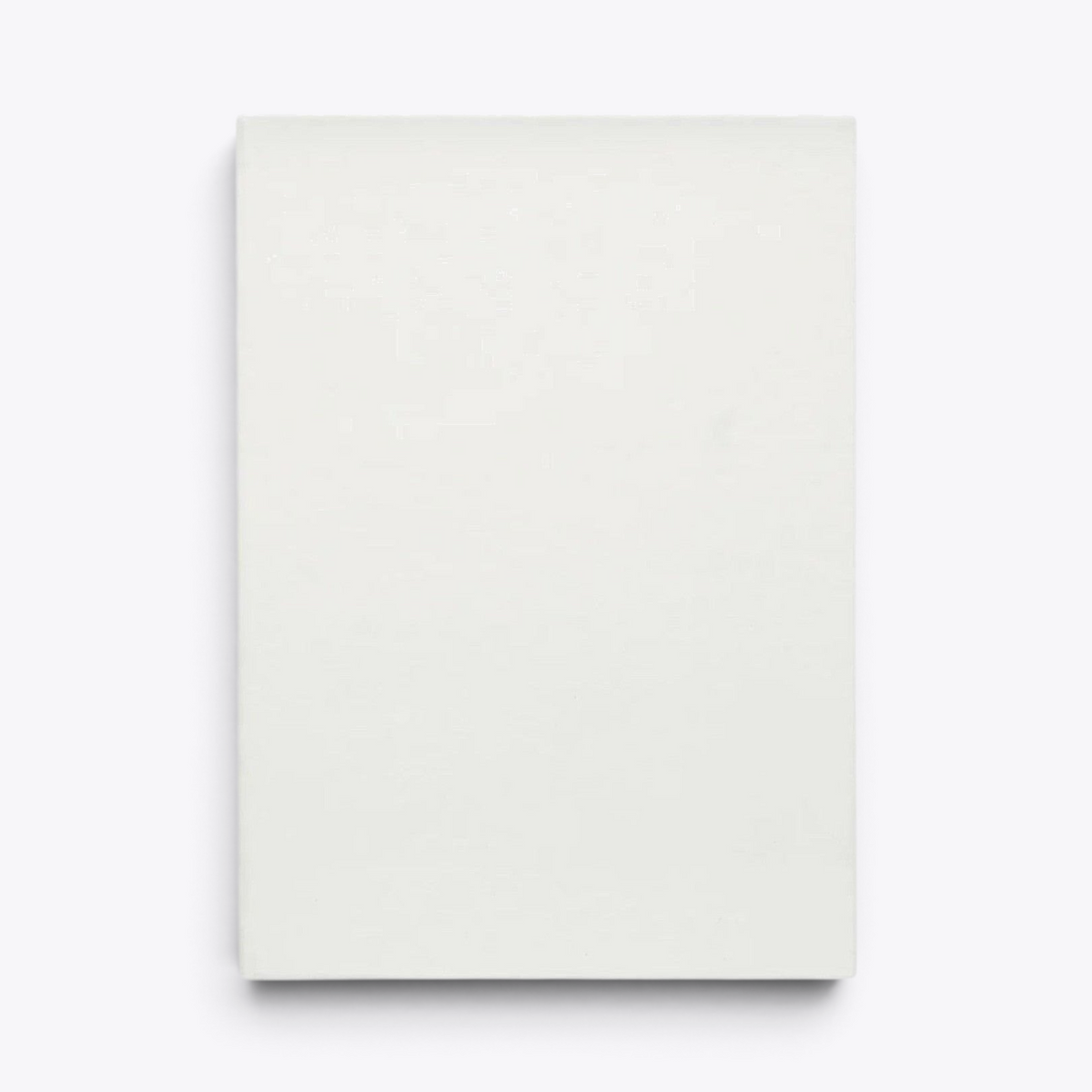 Carnet A5 blanc fermé, vue arrière