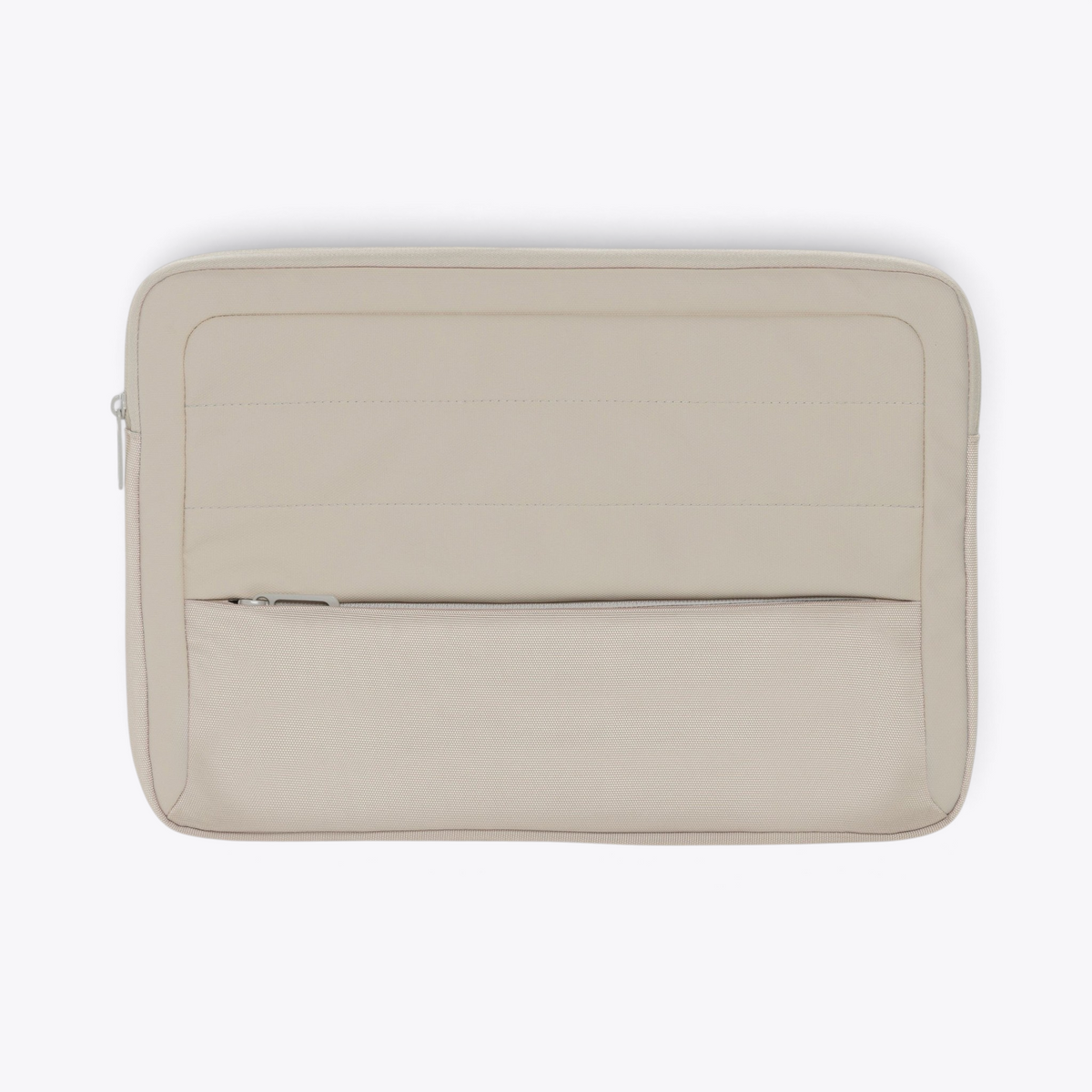 Pochette d’ordinateur avec poche beige, vue de face