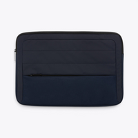 Pochette d’ordinateur avec poche bleu marine, vue de face