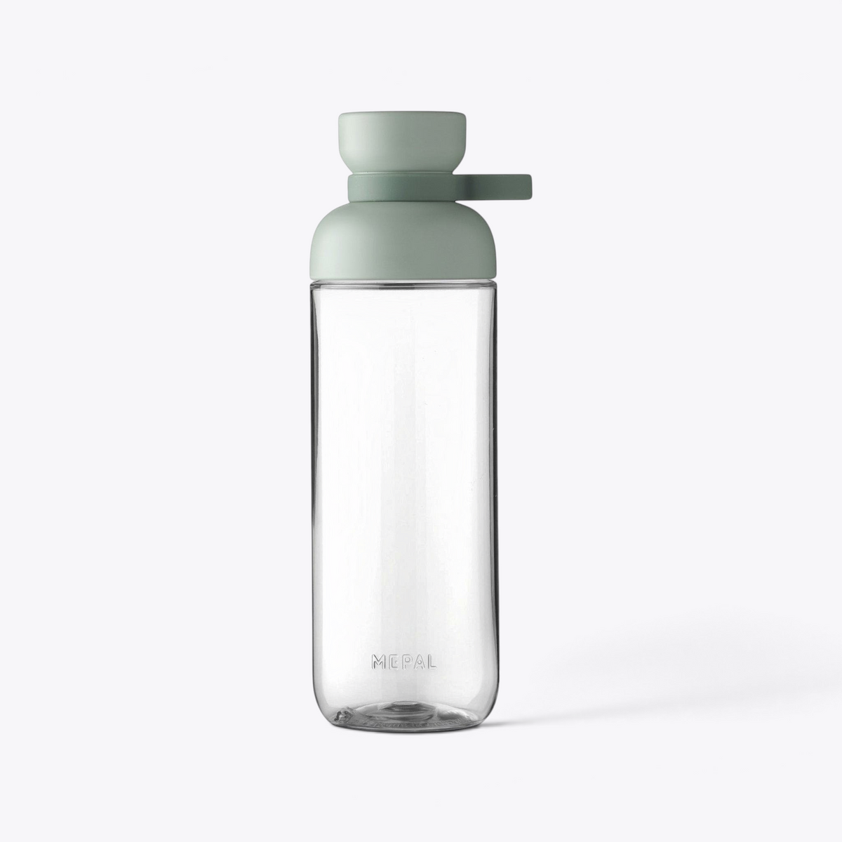 TODAY MERCH transparent 700ml glass bottle with sage green lid and handle
