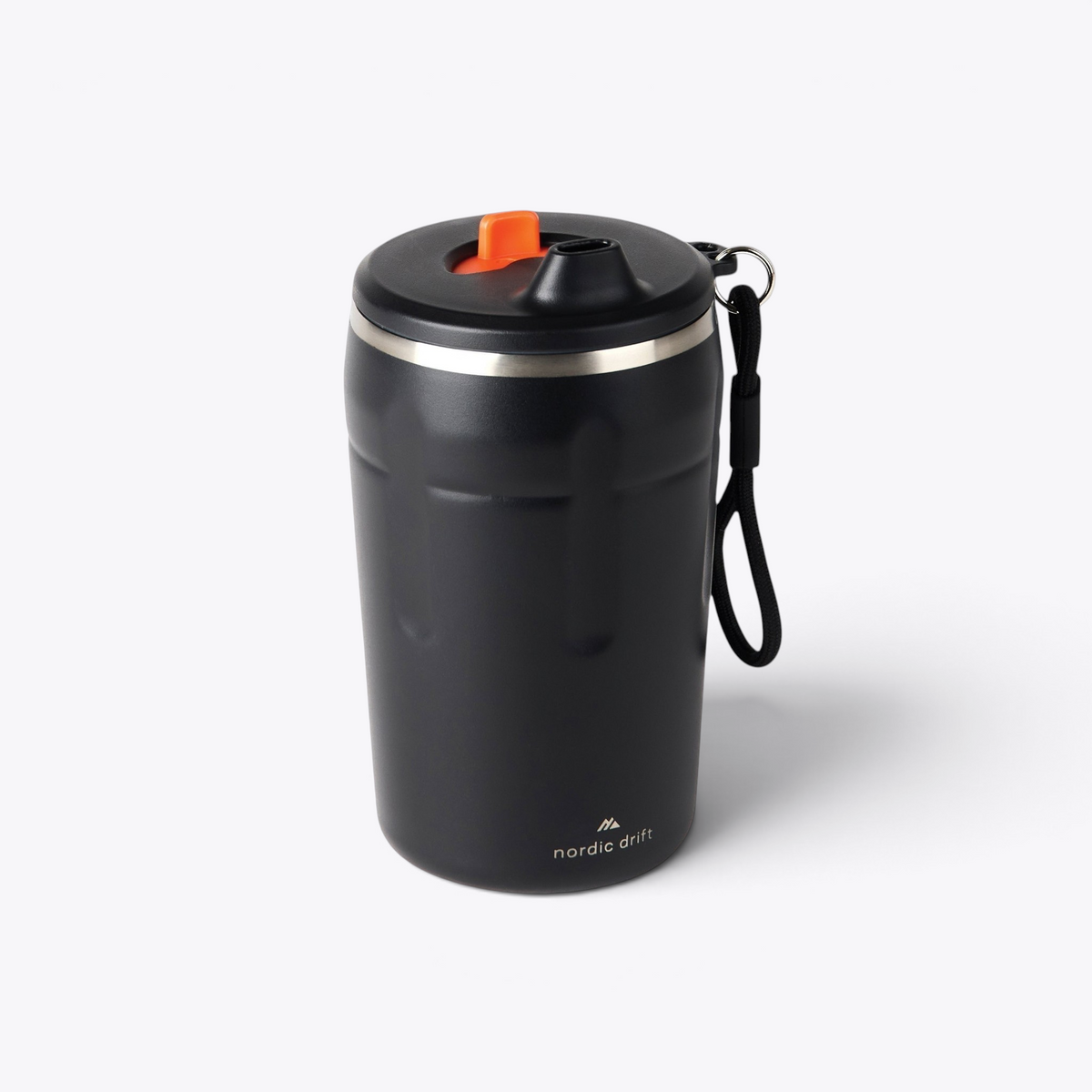 Tasse à café étanche 350ml Nordic Drift Trail RCS noir, vue trois quarts