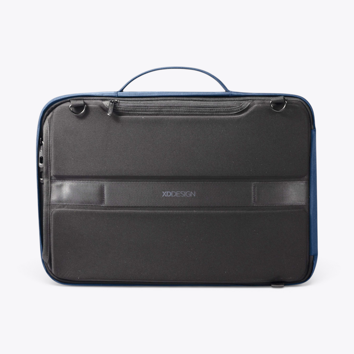 Bobby Bizz 2.0 sac à dos et sacoche antivol bleu marine, vue arrière en mode sacoche