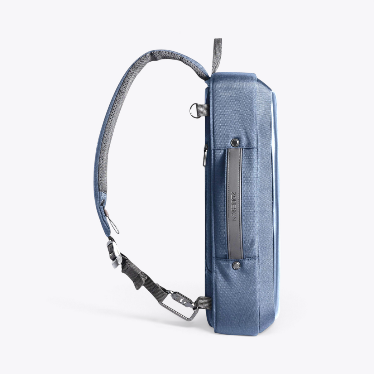 Bobby Bizz 2.0 sac à dos et sacoche antivol bleu marine, rangements ouverts en perspective