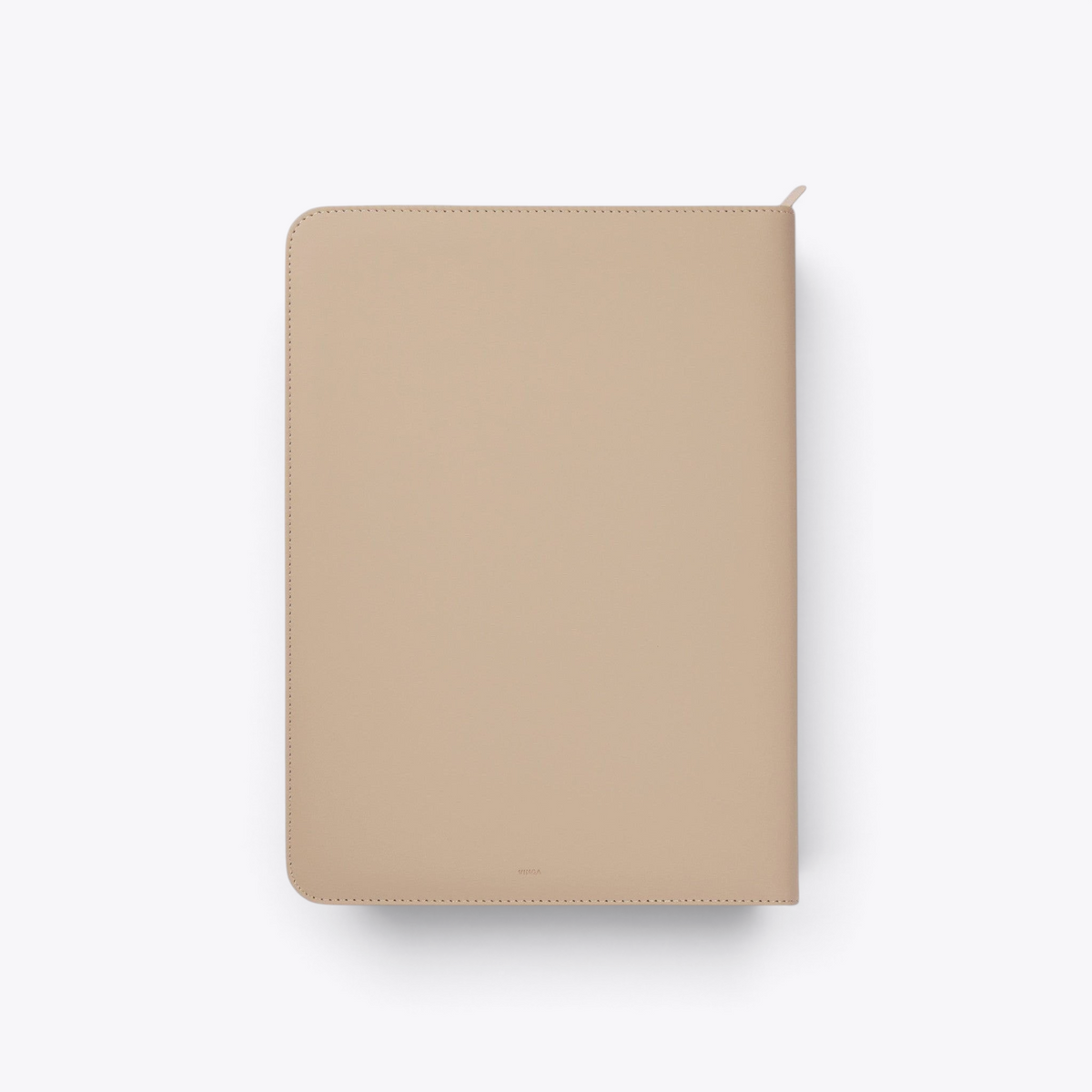 Conférencier A4 zippé beige, vue de dos