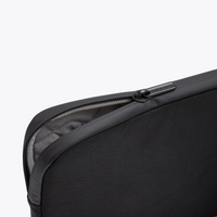 TODAY MERCH XD Design 16-inch laptop sleeve in black recycled rPET fabric with waterproof zipper and grey fleece lining