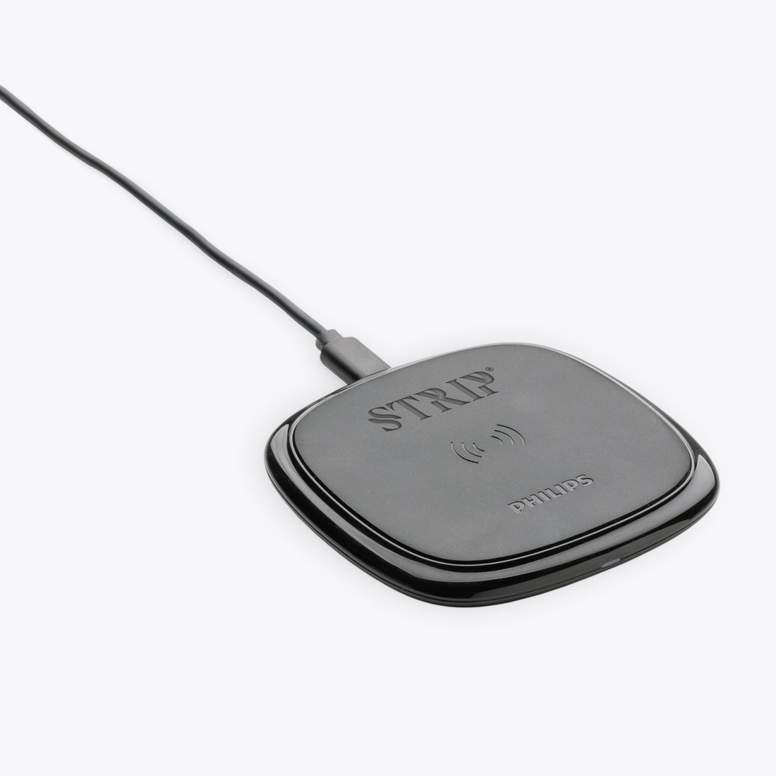 Chargeur sans fil Philips noir, exemple de personnalisation