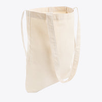 Intérieur d’un tote bag en coton recyclé blanc cassé
