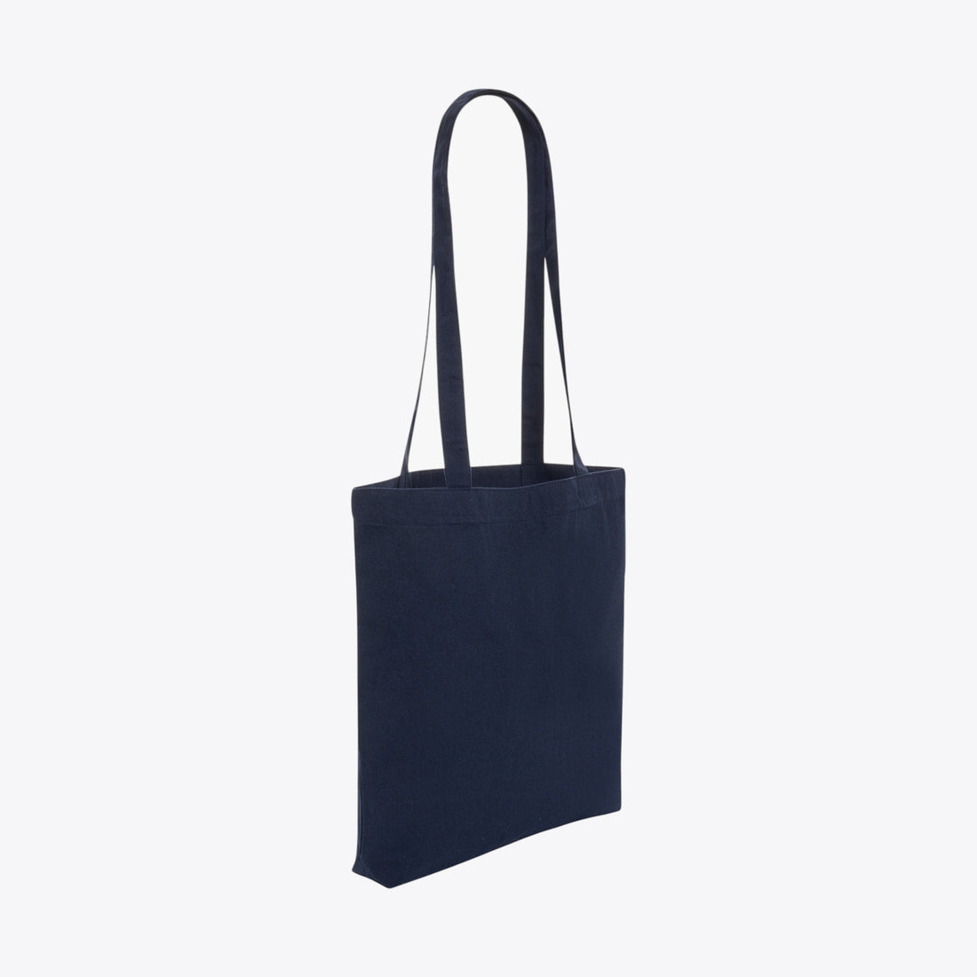 Tote bag bleu marine, vue trois quarts