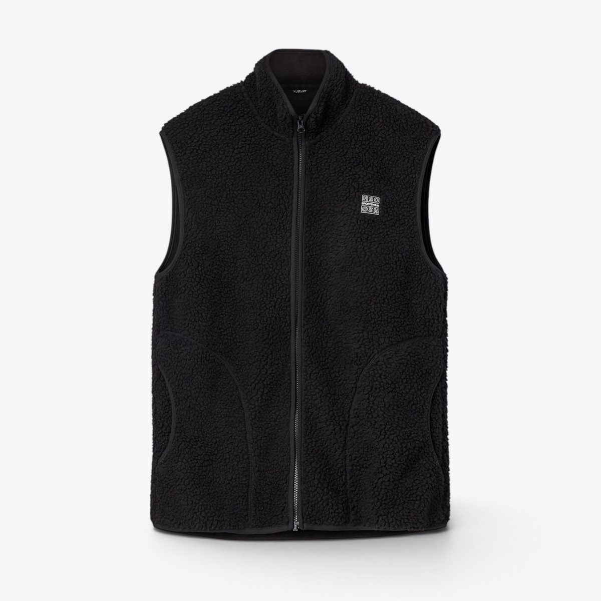 Gilet polaire sans manches Langli H2O noir, vue de face